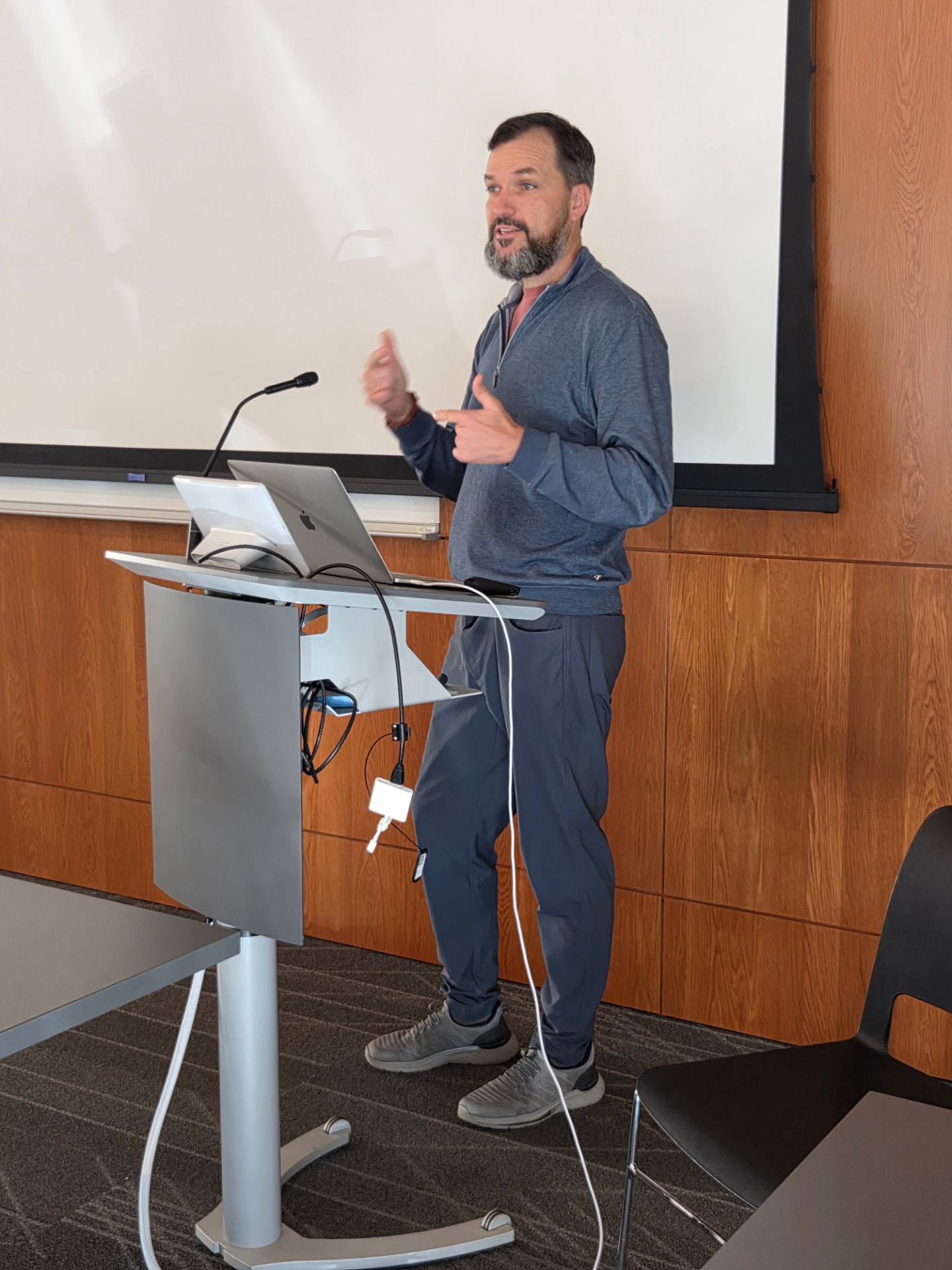 Taylor Kendal, Learning Economy Foundation, speaking at the Portable Memory + HCP workshop